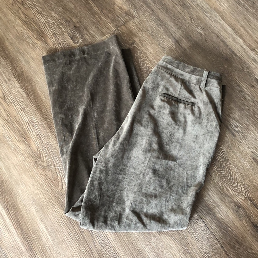 COLDWATER CREEK OLIVE GREEN LIGHT CORDUROY TROUSER PANT NWOT